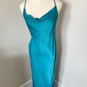 Anthropologie Teal Midi Dress